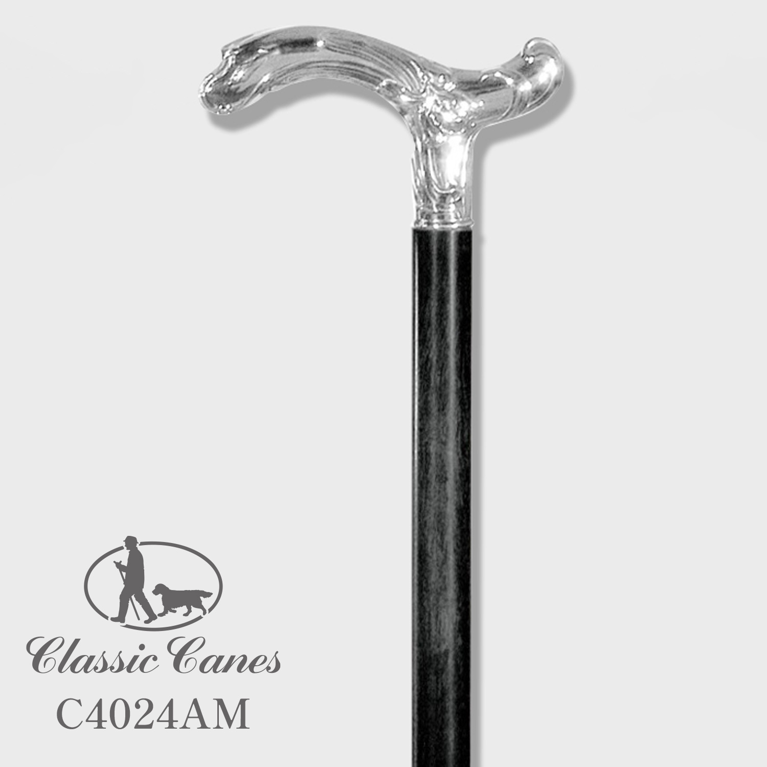 【Classic Canesステッキ】C4024AM　スターリングシルバー 925／ダービーハンドル