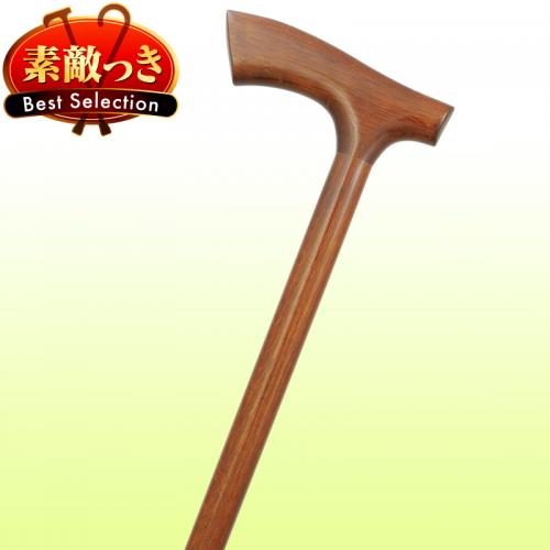 【国産木製ステッキ】 オークL型・大 (91cmまで対応) No.13